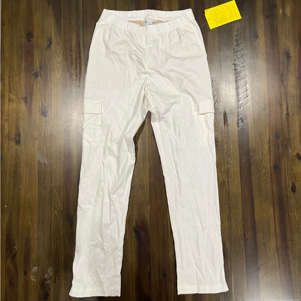 J. Jill White Chino Ankle Length Cargo Pants